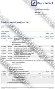 Case Study : Film Production Uses Custom Statements for Prop Authenticity 3 Germany Deutsche bank statement template