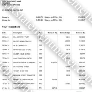 Halifax Ireland bank statement – editable and realistic billing file for verification, UX demos, or address reference