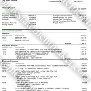 Regions Bank statement template – editable PDF for billing verification and address use cases
