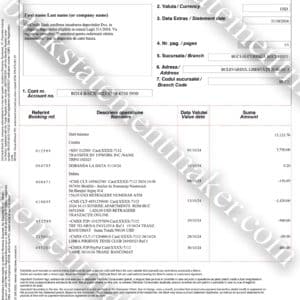 UniCredit Romania bank statement PDF – editable document for proof of residence and training use