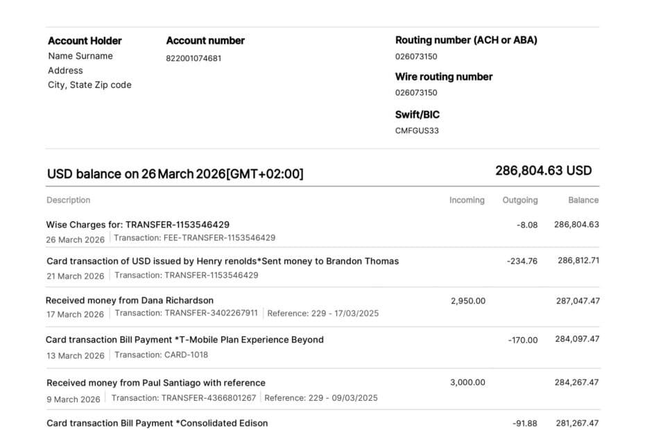 Bank Statement Templates: My Expert Guide to Financial Organization 23 Wise Bank Statement 1